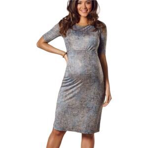 Tiffany Rose Anna Maternity Shift Dress Bronze Blue XL 14 16 New NWT Baby Shower